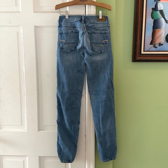 American Eagle Super Super Stretch Skinny Jeans in Light Wash - Picture 4 of 6